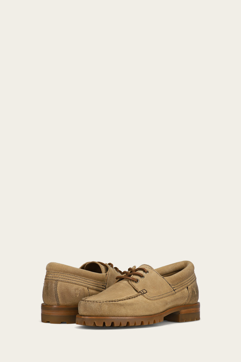 Hudson Campmoc Lug - Classic Leather Moccasin Shoes for Men | Comfortable & Stylish Casual Loafers | Perfect for Outdoor Camping, Travel & Everyday Wear
