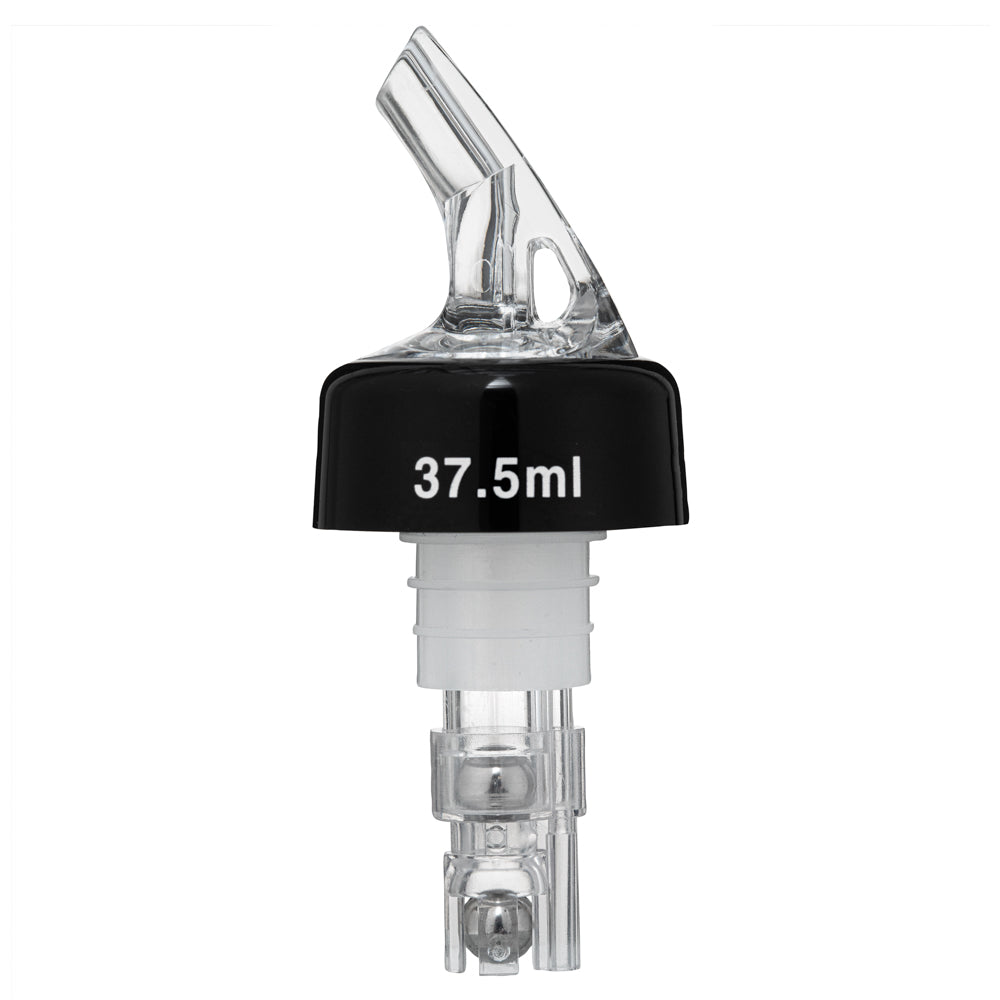 Premium 1.3 oz Clear Plastic Measured Liquor Pourer with Collar - 1.5