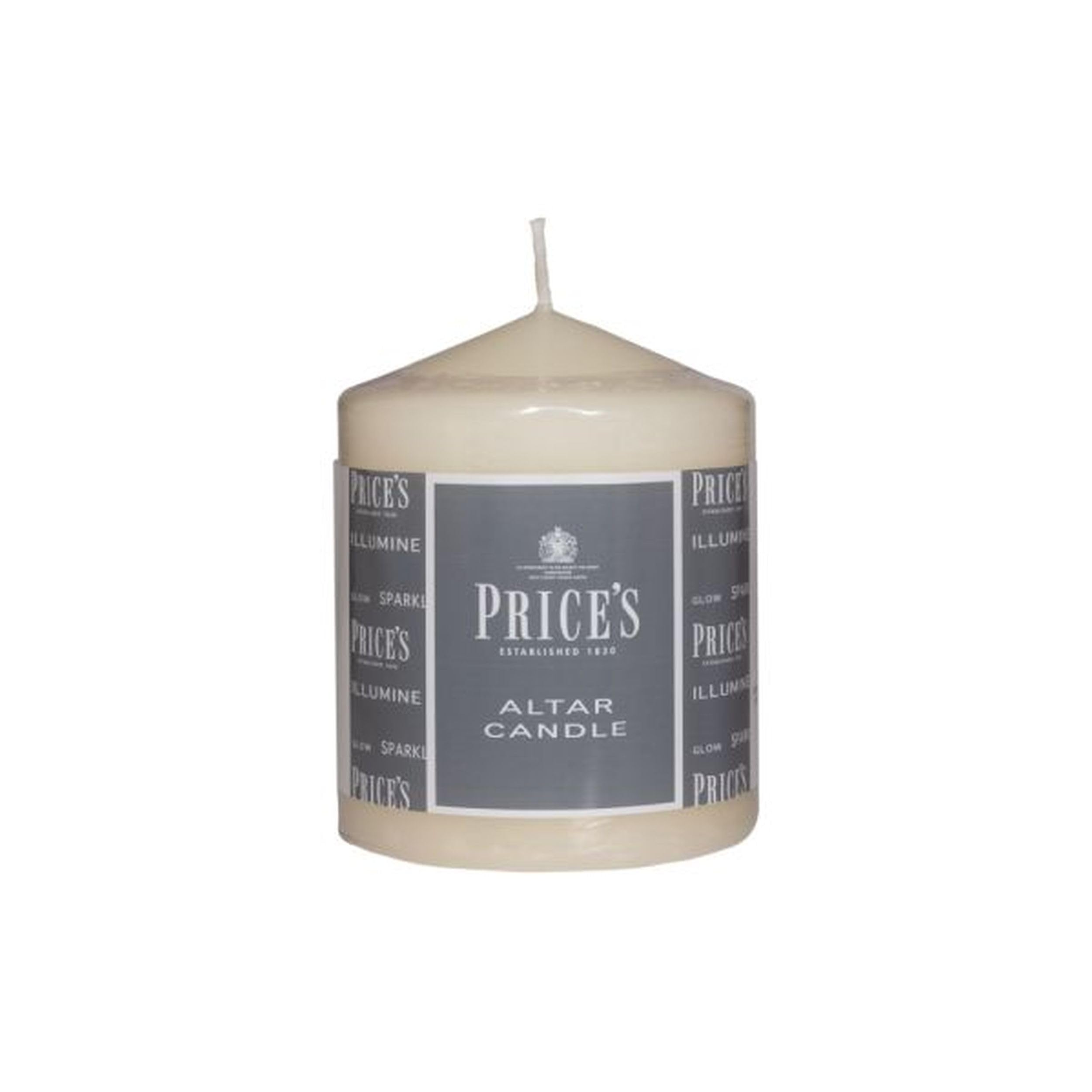 Price's Candles - Unscented Altar Candle 100mm x 80mm - 50 Hour Burn Time, Smokeless & Dripless - Perfect for Church Services, Home Prayer, Meditation & Spiritual Rituals