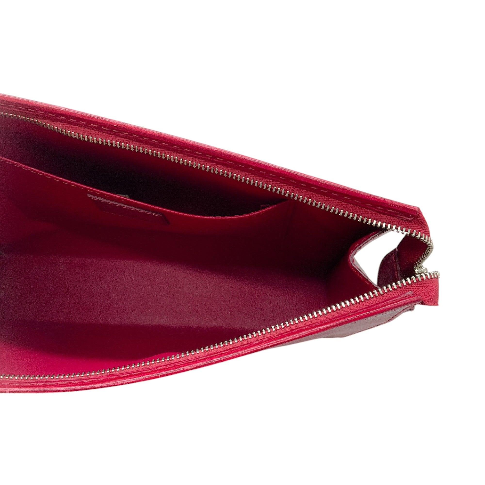 Authentic Louis Vuitton Fuchsia Epi Leather Pochette Toilette 26 Clutch Bag - Luxury Evening Purse for Women, Perfect for Parties & Special Occasions