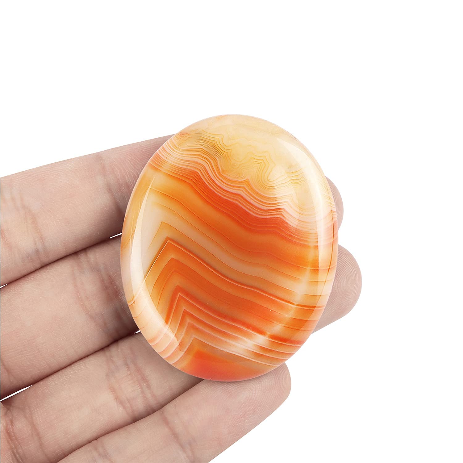 Artistone Red Carnelian Crystal Worry Stone - 2 Inch Polished Chakra Thumb Stone for Anxiety Relief, Stress Reduction & Meditation - Healing Palm Stone for Reiki Balancing, Massage Therapy & Spiritual Wellness - Perfect for Daily Relaxation & Mindfulness Practice