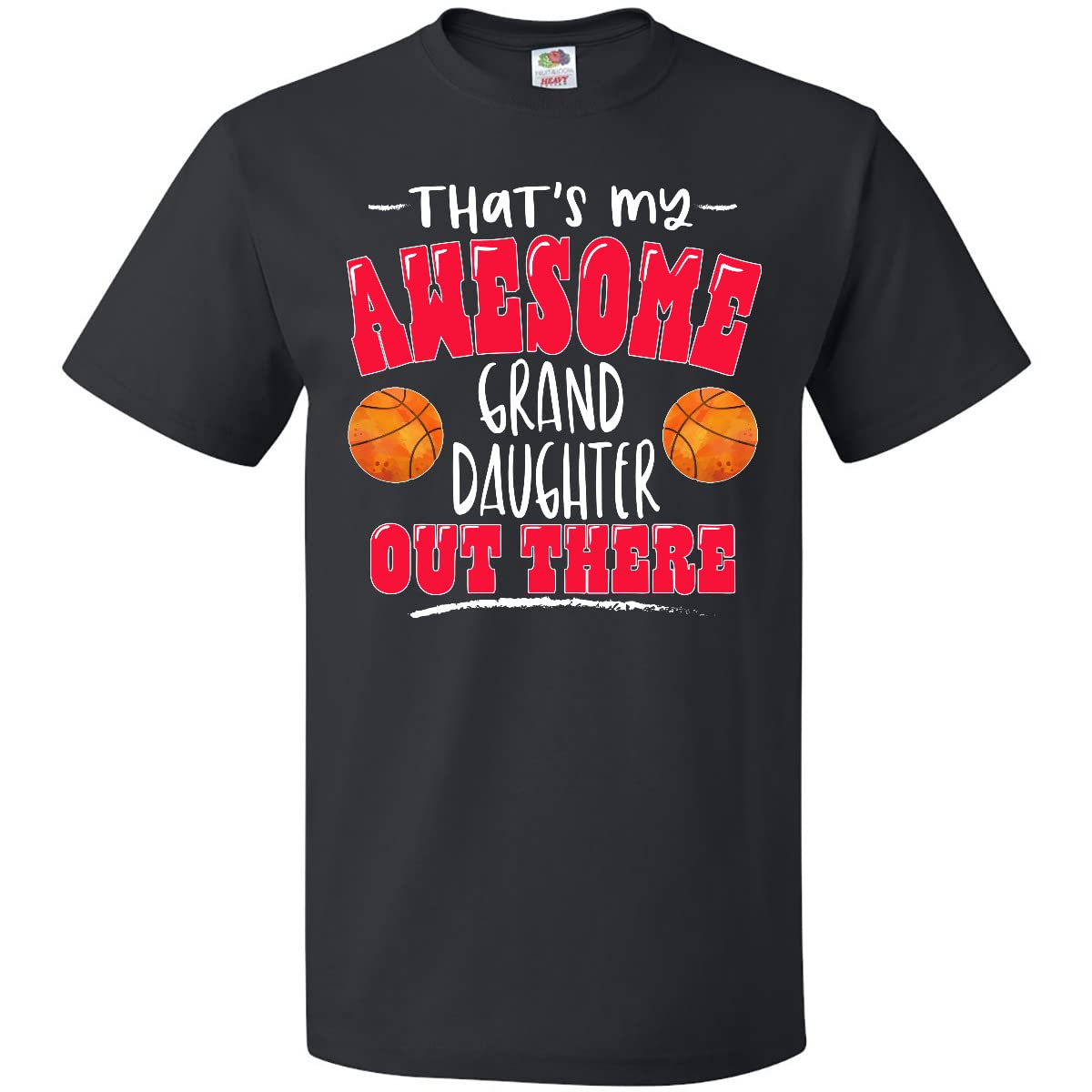 Inktastic 'That's My Awesome Granddaughter' Basketball Lover T-Shirt - Perfect Gift for Grandparents & Sports Fans