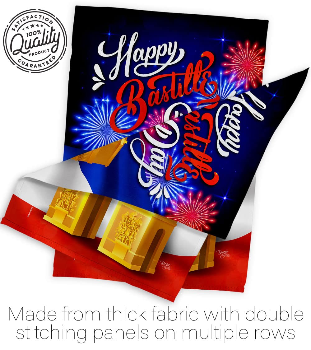 Bastille Day French Flag Set - Double-Sided Garden Decor for National Celebration