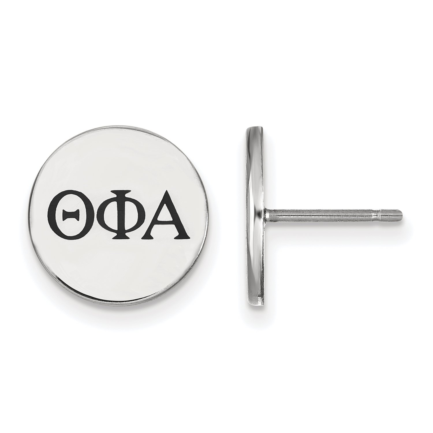 Theta Phi Alpha Sterling Silver Enameled Post Earrings - Elegant Sorority Jewelry for Sisterhood Events & Gifts