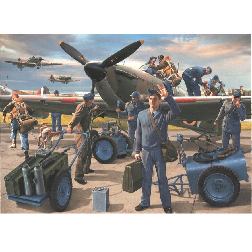Airfix A04702 1/48 Scale WWII RAF Ground Crew Model Kit - Perfect for Historical Dioramas, Military Collectors & Scale Model Enthusiasts