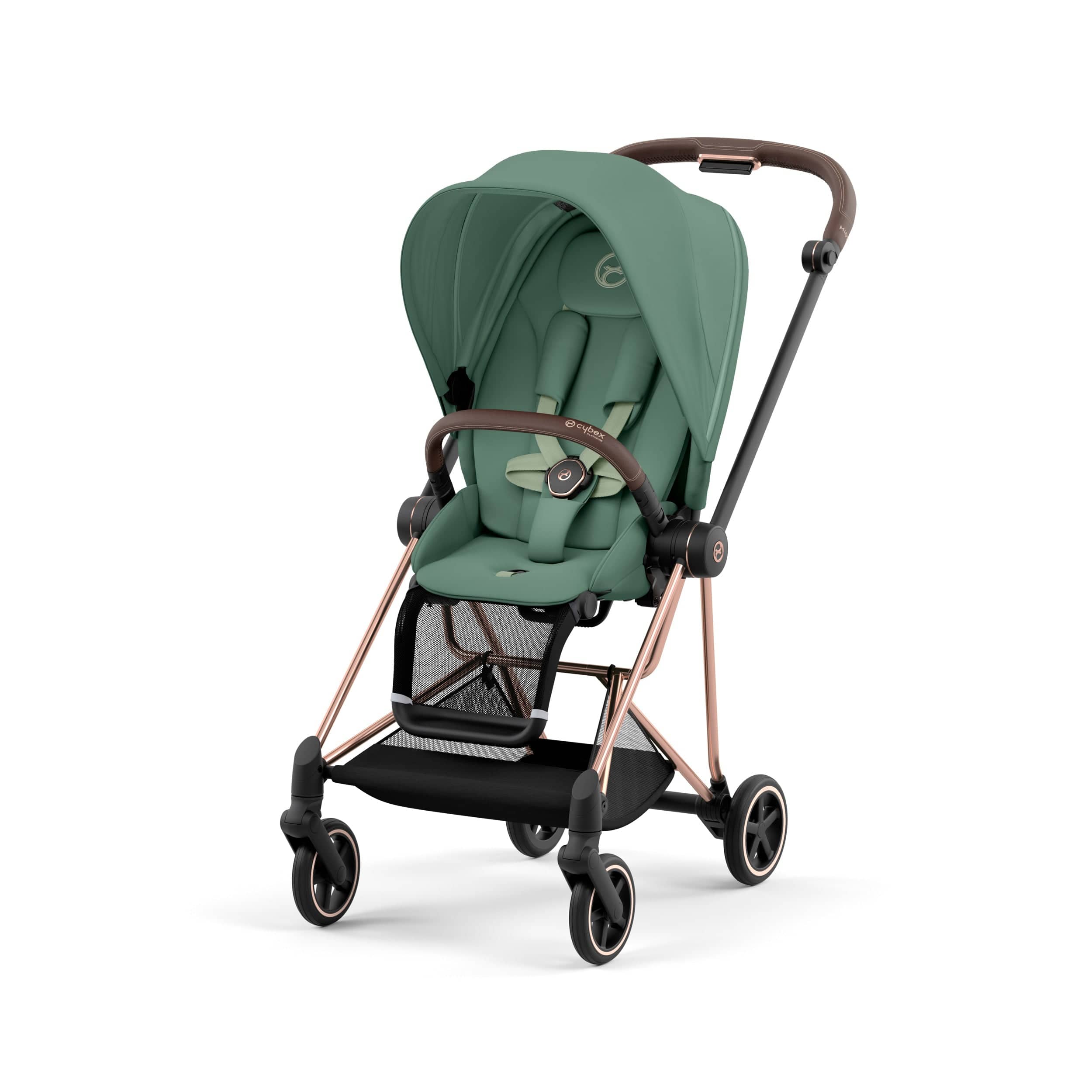 Cybex Mios 3 Complete Stroller - Rose Gold & Brown Luxury Baby Stroller | Lightweight Compact Travel System for Newborns & Toddlers | Perfect for City Walks, Shopping & Travel