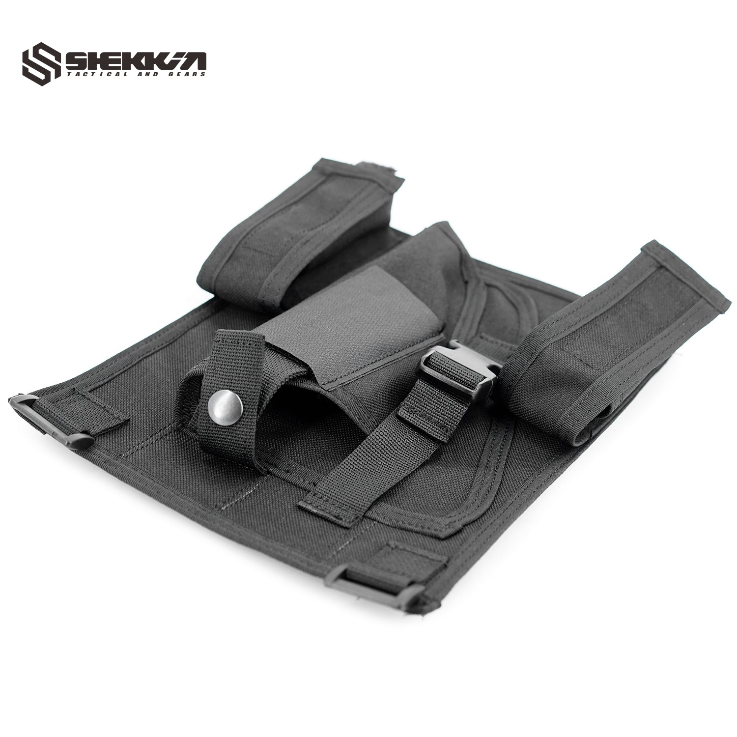 Tactical Chest Panel for Pistol - Molle Compatible Holster & Magazine Pouch - Perfect for Range Training, Airsoft & Outdoor Shooting