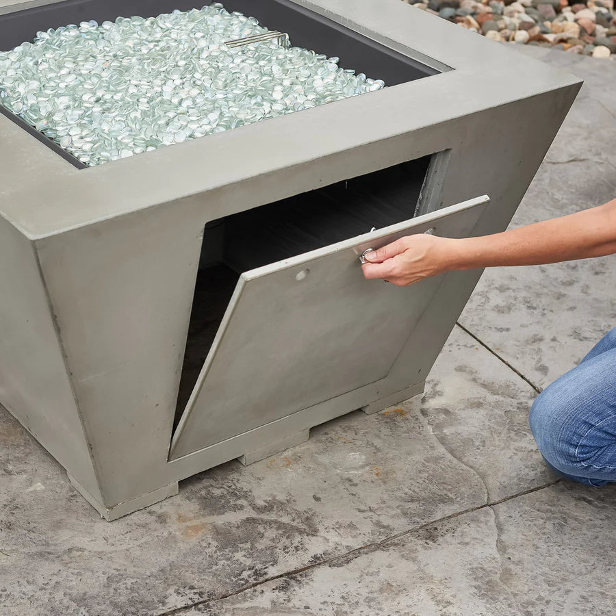 The Outdoor Greatroom Company Cove Square Gas Fire Pit Bowl - Outdoor Patio Heater for Backyard, Deck, and Garden - Perfect for Camping, BBQ, and Relaxing Evenings