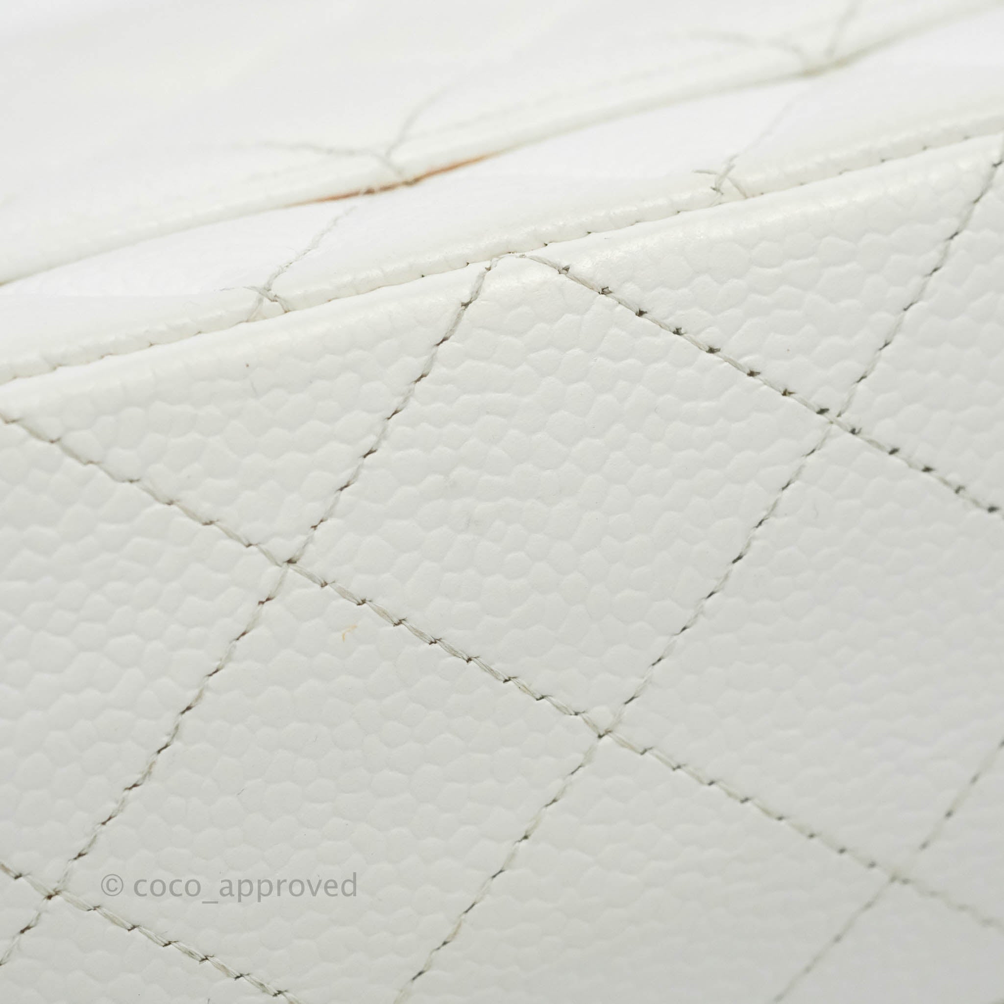 Chanel Classic M/L Medium Double Flap Bag in White Caviar Leather with Silver Hardware - Perfect for Luxury Fashion, Evening Events & Designer Handbag Collection
