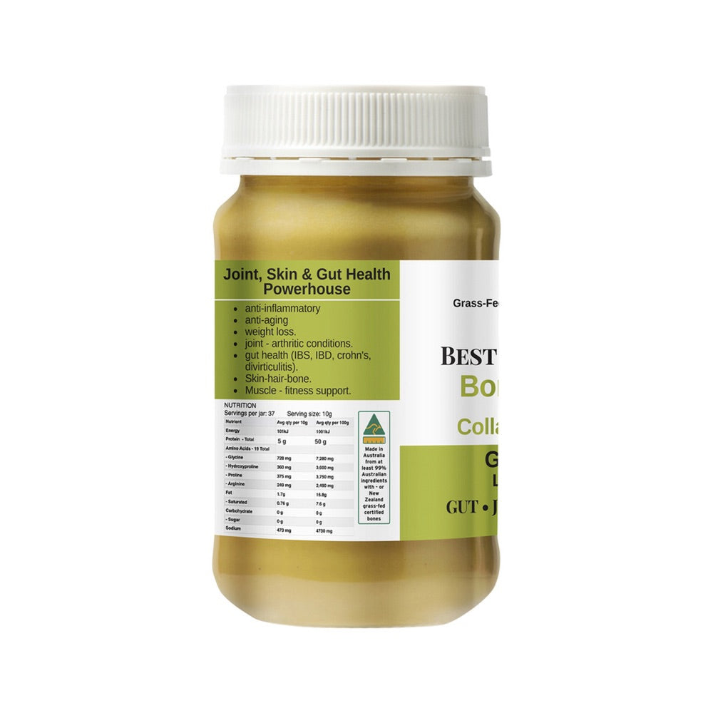 Best Beef Bone Broth Concentrate with Collagen Peptides - Green Curry & Lemon Pepper Flavor (390g) | Keto, Paleo & Immune Support for Soups, Stews & Healthy Cooking