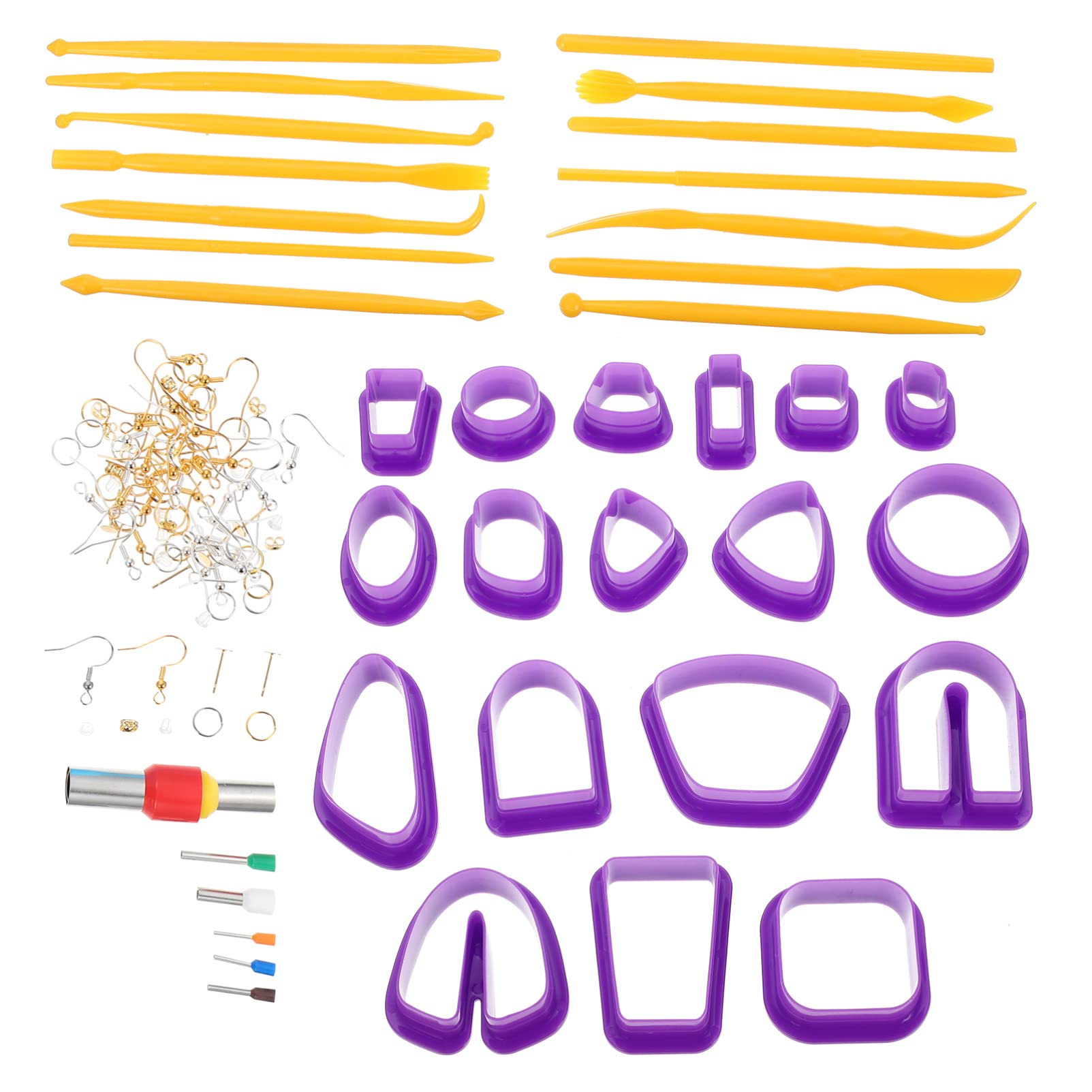 1 Set Polymer Clay Cutter Tool Kit - Earring Cutting Mold & Pottery Craft Supplies for DIY Jewelry Making - Perfect for Polymer Clay Earrings, Beads & Craft Projects