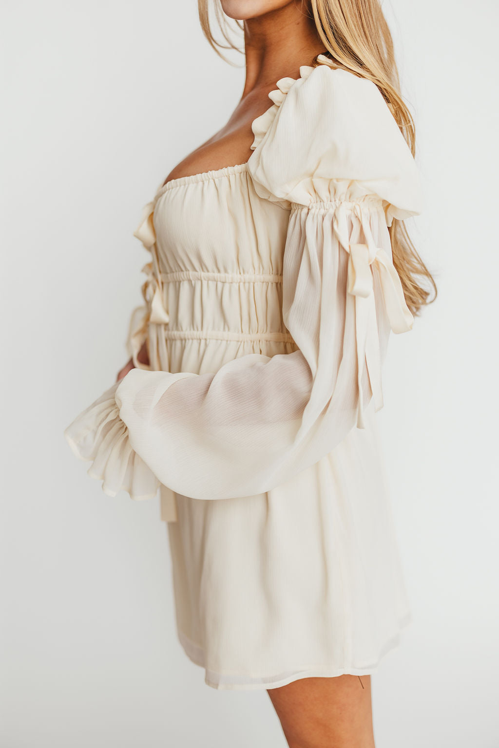 Cream Macbeth Mini Dress for Women | Elegant Party & Cocktail Dress | Perfect for Weddings, Date Nights & Special Occasions