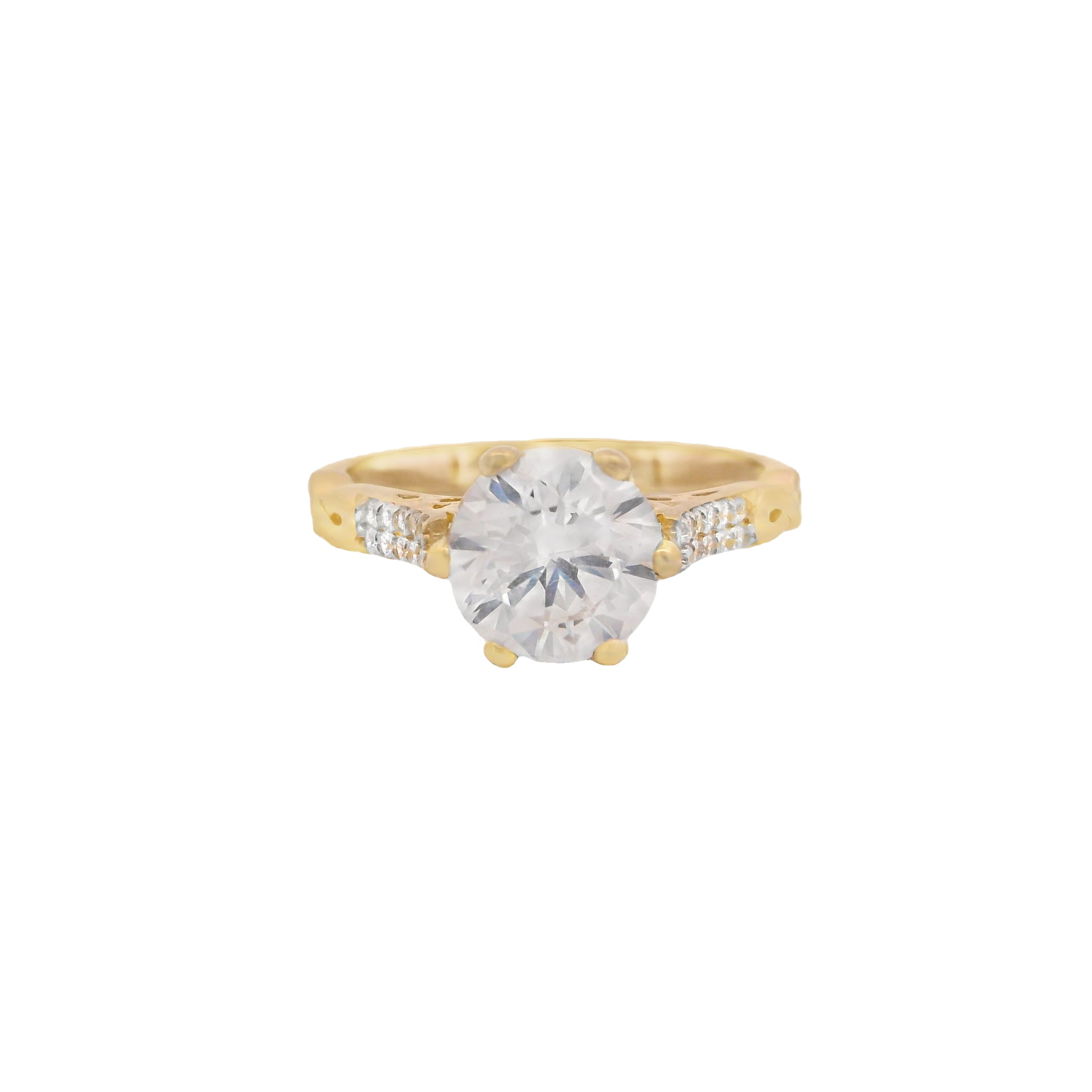 14K Gold Women's CZ Round Engagement Infinity Ring - Elegant Wedding Band, Promise Ring & Anniversary Jewelry Gift for Her | Perfect for Proposals, Valentine's Day & Special Occasions