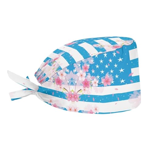 Us Flag Cherry Blossom