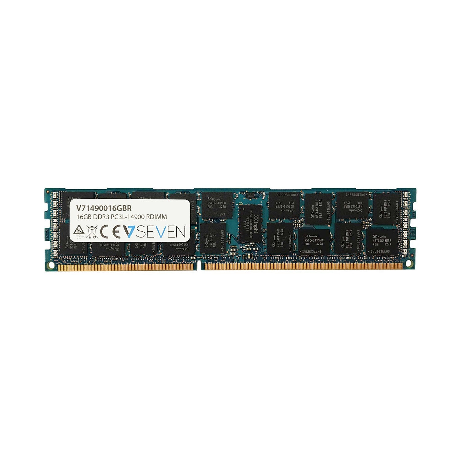V7 16GB DDR3 1866MHz ECC Registered RAM - PC3-14900 SDRAM 240-Pin DIMM Memory Module with 10-Year Warranty - Perfect for Servers, Workstations, and High-Performance Computing