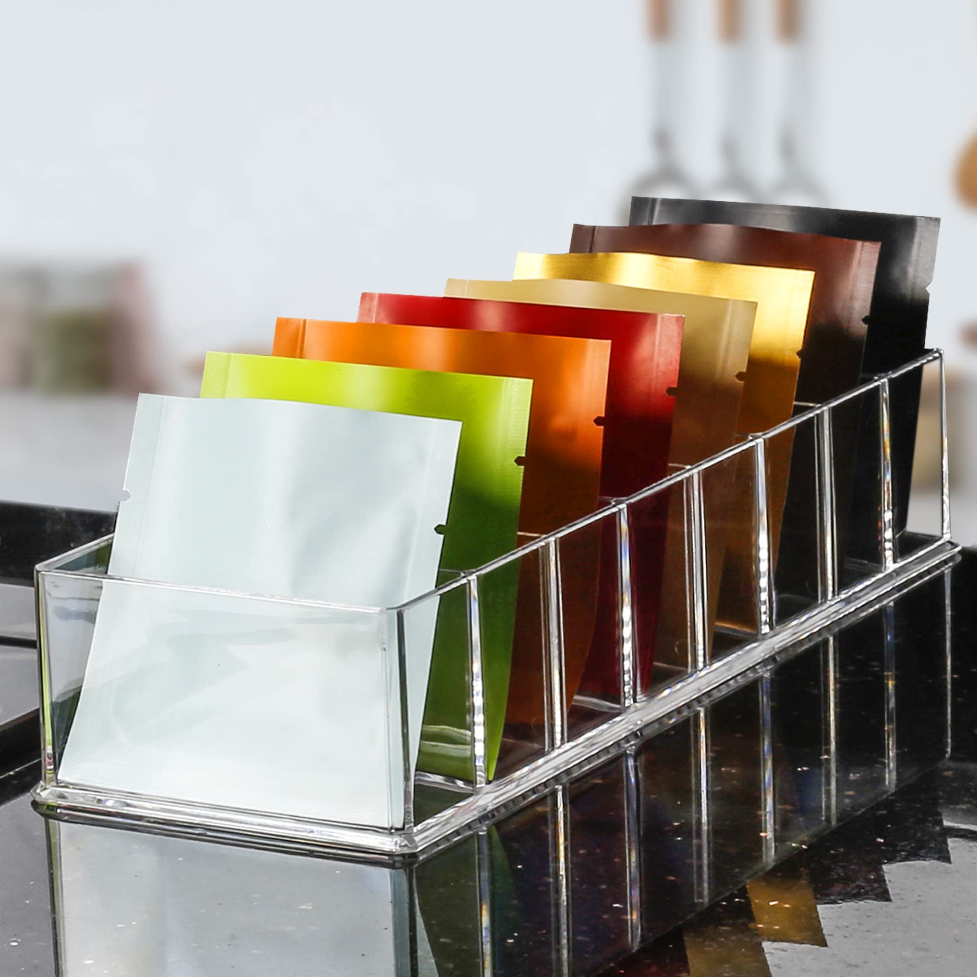 8-Compartment Acrylic Makeup Organizer with Detachable Drawers - Clear Cosmetic Storage Box for Jewelry, Cosmetics & Accessories - Perfect for Vanity, Bathroom, Dresser & Kitchen Organization