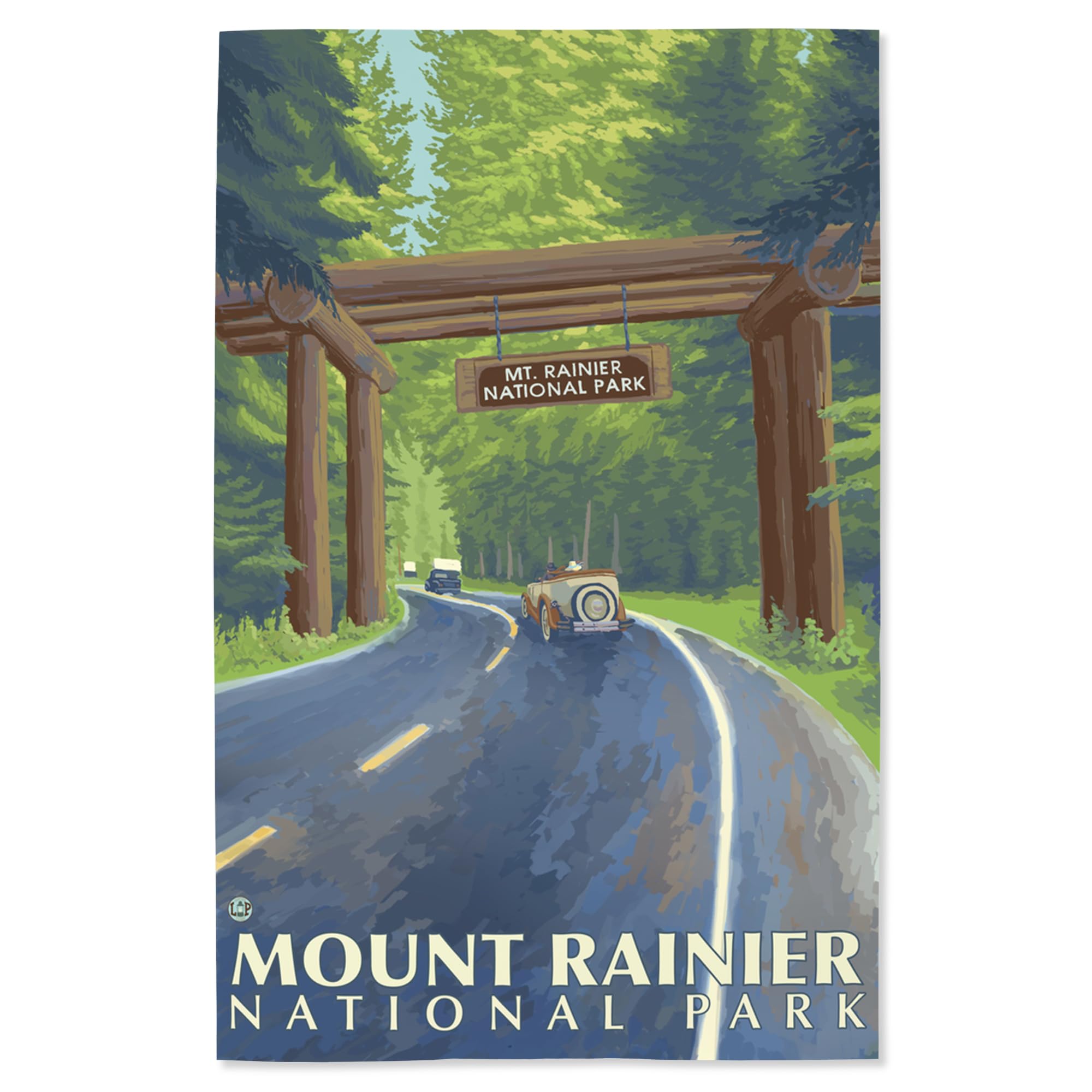 Lantern Press 16x24 Inch Giclee Art Print - Mount Rainier Washington Landscape Wall Decor, Nisqually Entrance Nature Photography - Perfect for Living Room, Bedroom & Office Decor