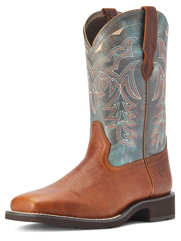 Ariat Women's Delilah Square Toe Western Boots - Spiced Cider | Comfortable Cowgirl Boots for Riding, Dancing & Country Fashion