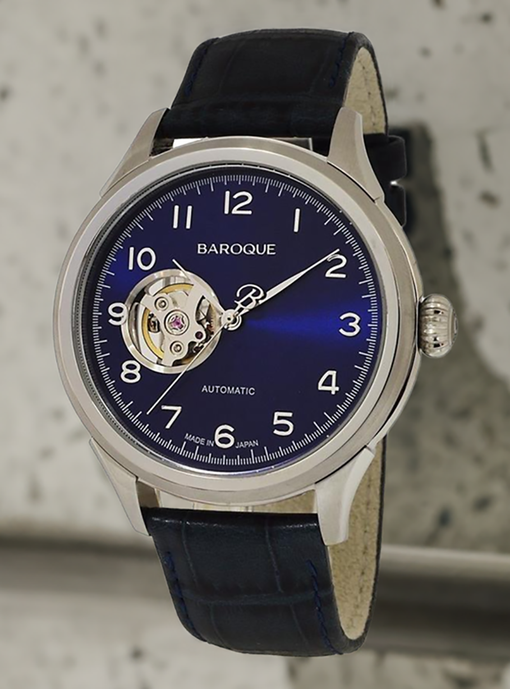 BAROQUE WATCH BA3001S 03NV - Japanese Made Luxury Watch for Men | Perfect for Business, Formal Events & Special Occasions