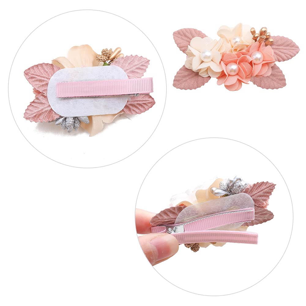 Lightweight Floral Hair Clips Set - 3pcs Baby Girl Hair Bows with Boutique Alligator Clips for Toddlers & Teens | Perfect for Birthday Gifts, School Accessories, and Special Occasions