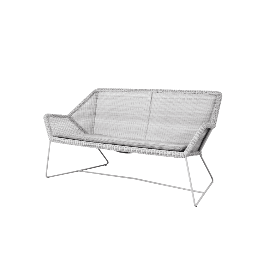 Breeze 2-Seater Outdoor Garden Sofa - Waterproof Wicker Patio Furniture Set for Backyard, Porch & Poolside Relaxation