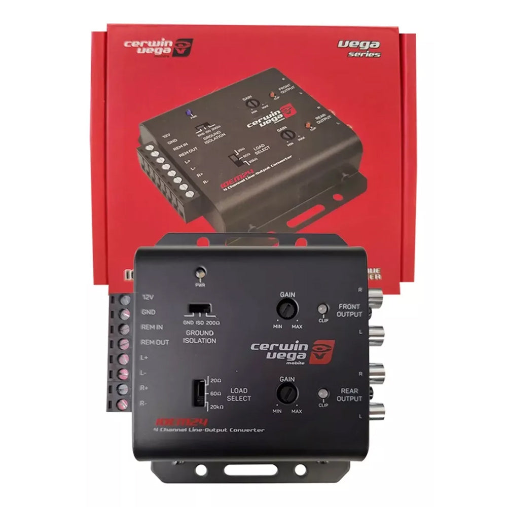 Cerwin Vega IOEM24 4 Channel High Power Line Output Converter for Car Audio Systems - Perfect for Amplifier Installation & Speaker Upgrades