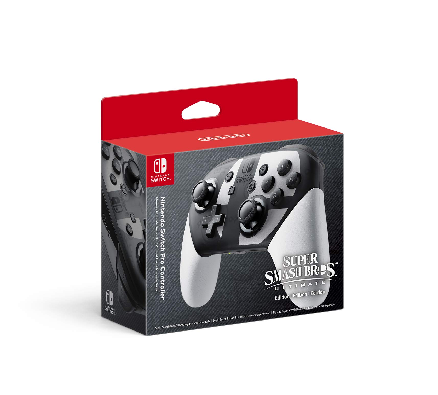 Nintendo Super Smash Bros. Ultimate Edition Pro Controller for Nintendo Switch - Wireless Gamepad with Motion Controls & HD Rumble - Perfect for Competitive Gaming & Multiplayer Battles