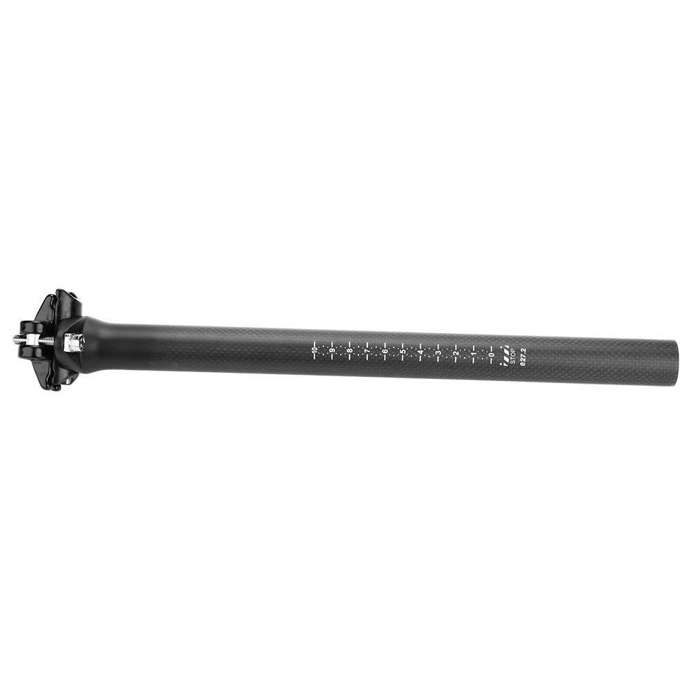 Lightweight Carbon Fiber Bike Seatpost - Shockproof Saddle Post for Road & Mountain Bikes | Perfect for Cycling, Commuting & Outdoor Adventures