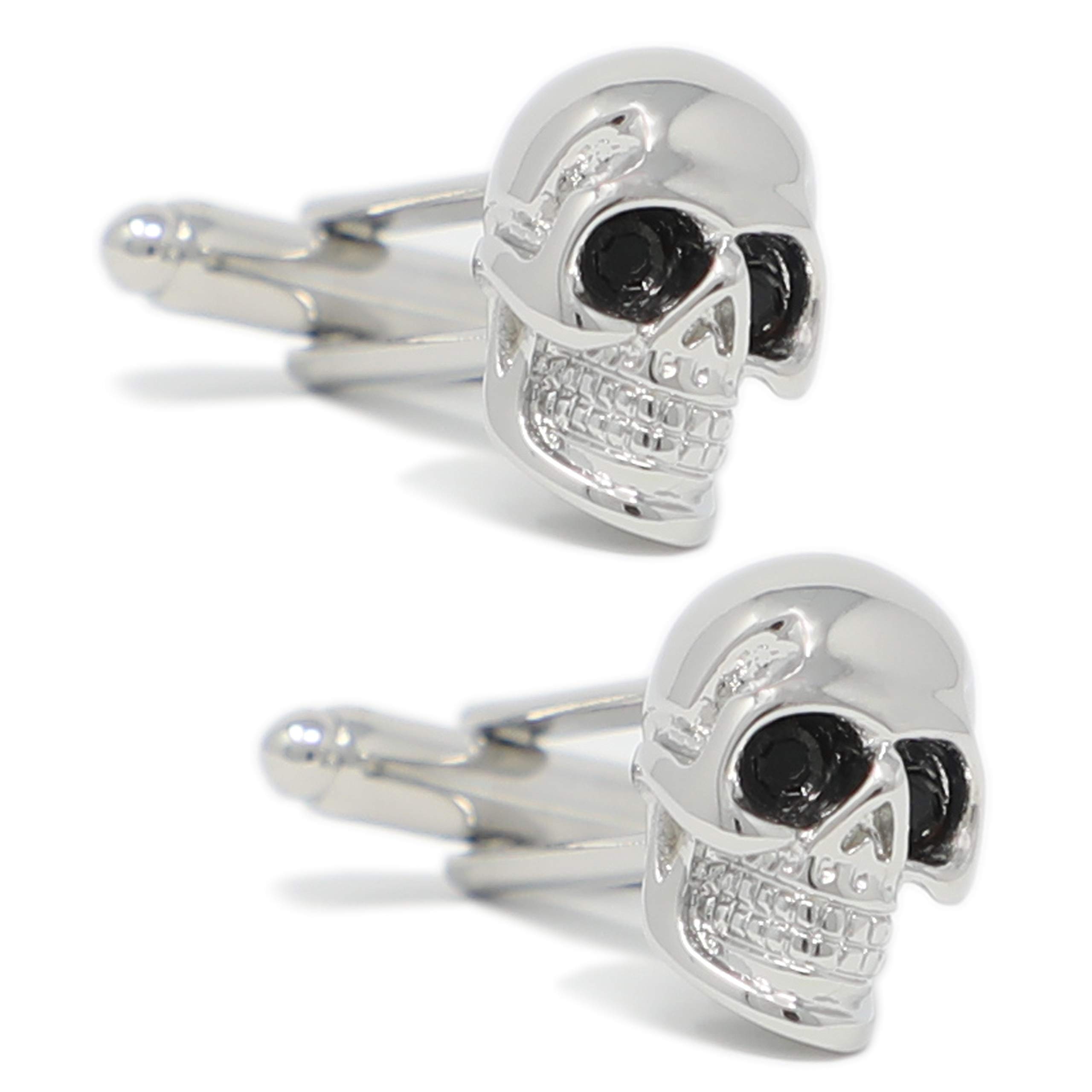 Skull Cufflinks for Men - Pirate Logo Dress Cufflinks Set with Gift Box - Perfect for Formal Events, Weddings & Costume Parties