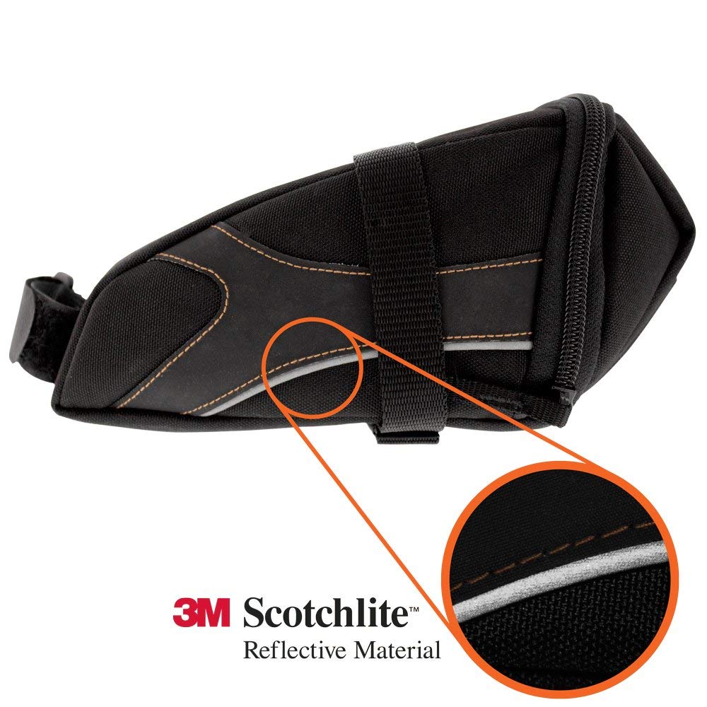 BV Bike Medium Saddle Bag with Mini Pump - Waterproof Cycling Accessories for Mountain & Road Bikes - Perfect for Bike Repair & Emergency Tools On The Go