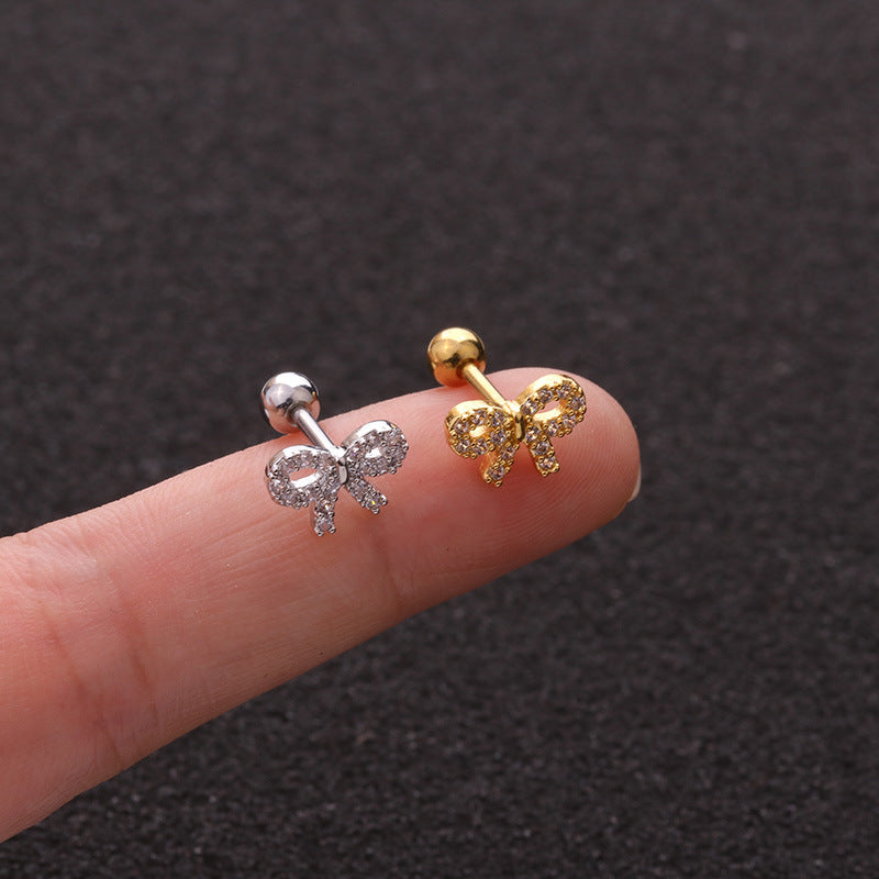 16G Small Tower Heart Upper Lobe Piercings - Dainty Cartilage Earrings for Women | Perfect for Everyday Wear, Date Nights & Special Occasions | HSPJ1985
