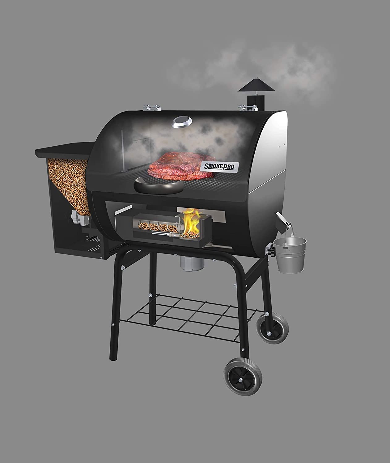 Camp Chef SE 24 Pellet Grill - Easy-to-Clean Wood Pellet Grill & Smoker with 429 Sq In Cooking Space - Perfect for Backyard BBQs, Tailgating, and Outdoor Cooking - Black