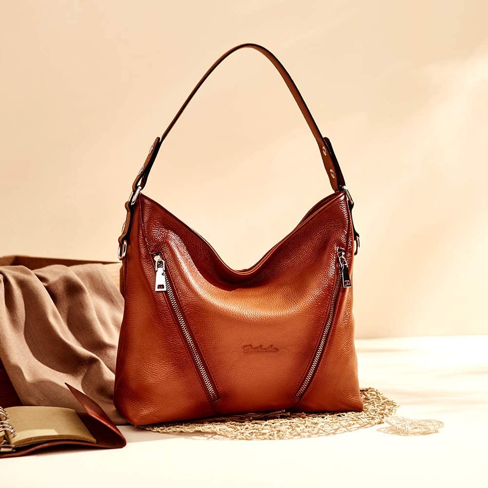 BOSTANTEN Women's Genuine Leather Handbag - Large Hobo Shoulder Purse with RFID Blocking Wallet & Phone Clutch | Fashionable Designer Tote for Work, Travel & Everyday Use