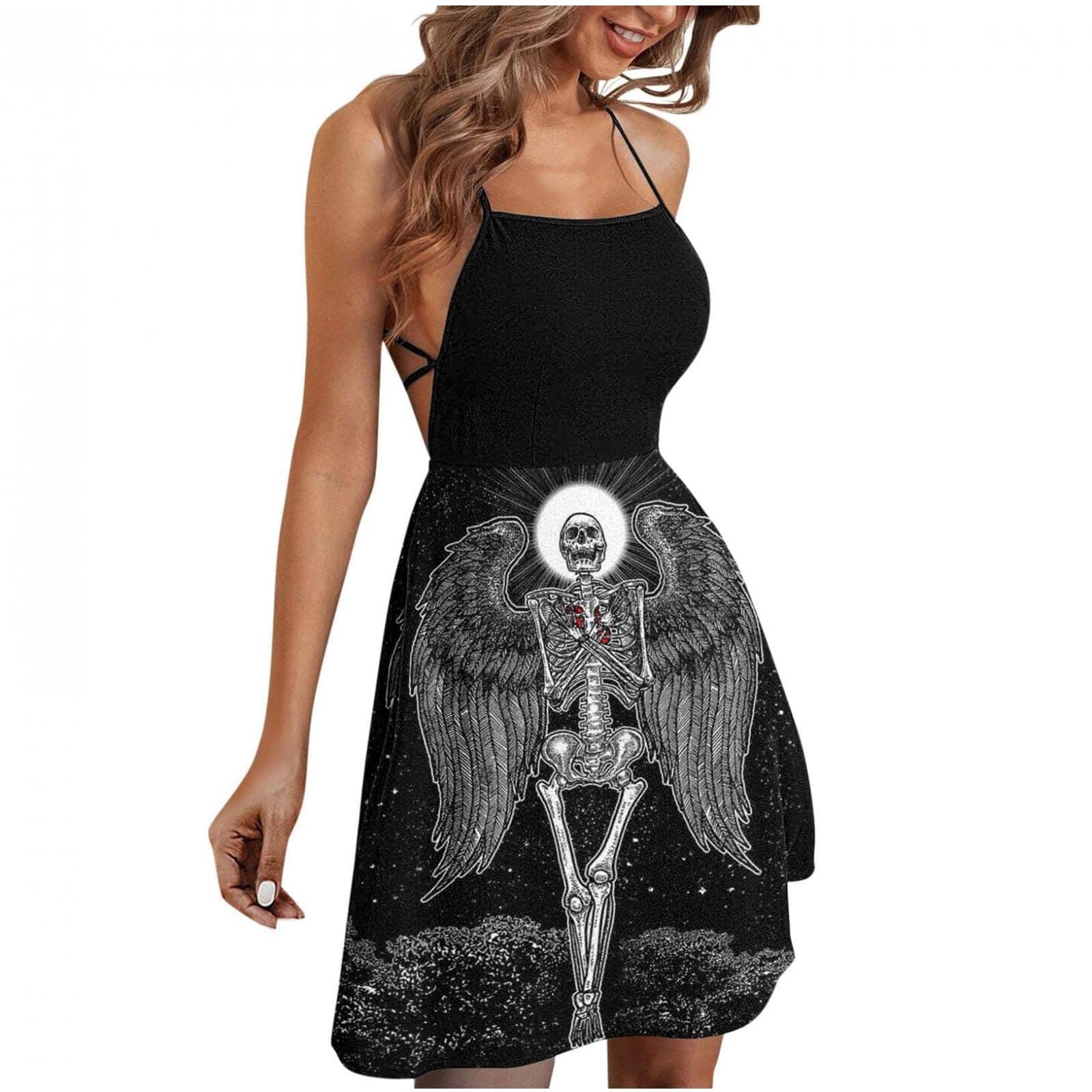 MIANHT Women's Summer Club Dress - Floral Printed Sleeveless Pullover Party Dress for Wedding Guest, Cocktail Party & Night Out