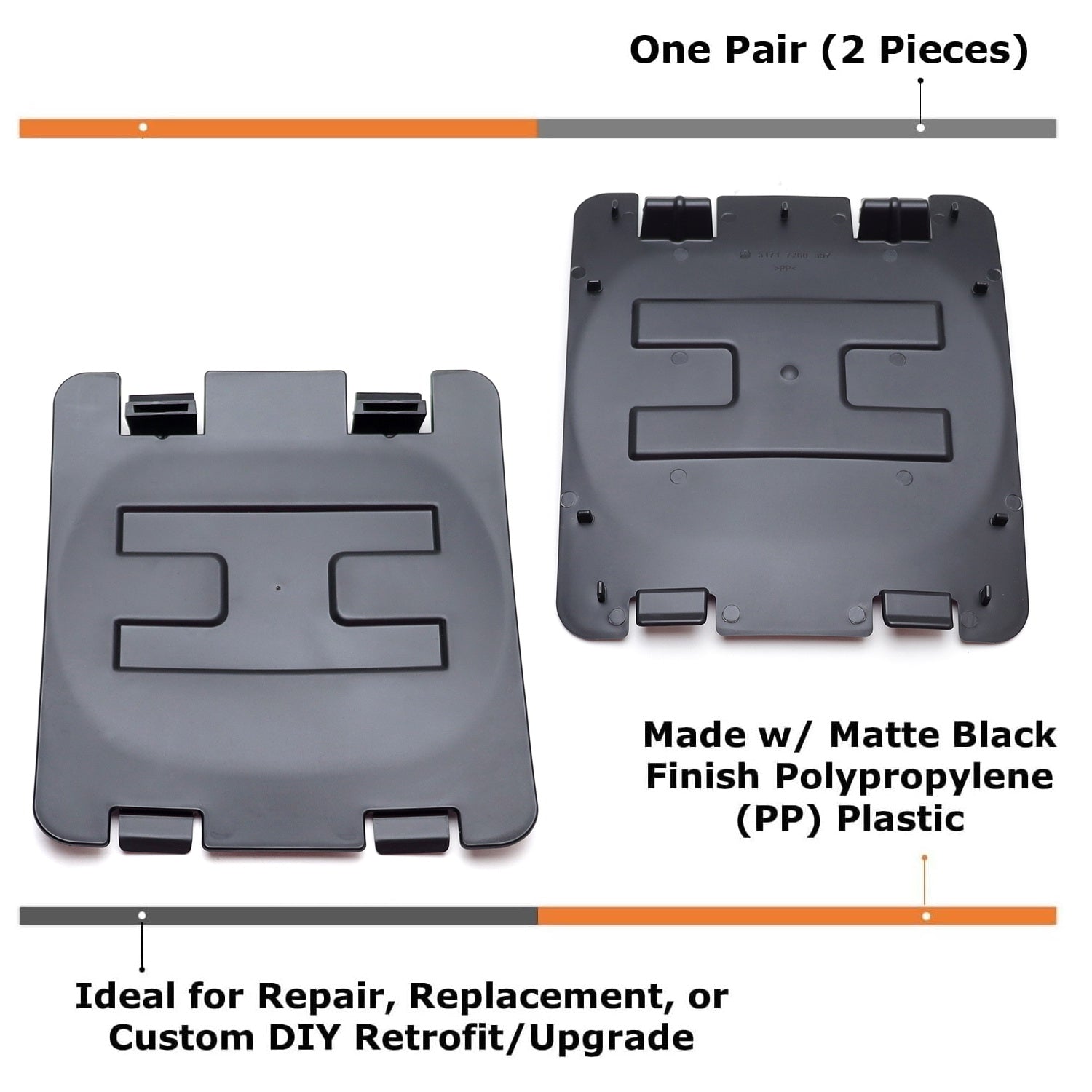 (2) OE Spec Wheel Well Cover Caps for BMW Fxx 1 2 3 4 Series - Perfect Fit Replacement for Headlamp & Fog Light Protection | Durable ABS Plastic | Easy Installation | Ideal for Road Debris Protection & Enhanced Vehicle Appearance