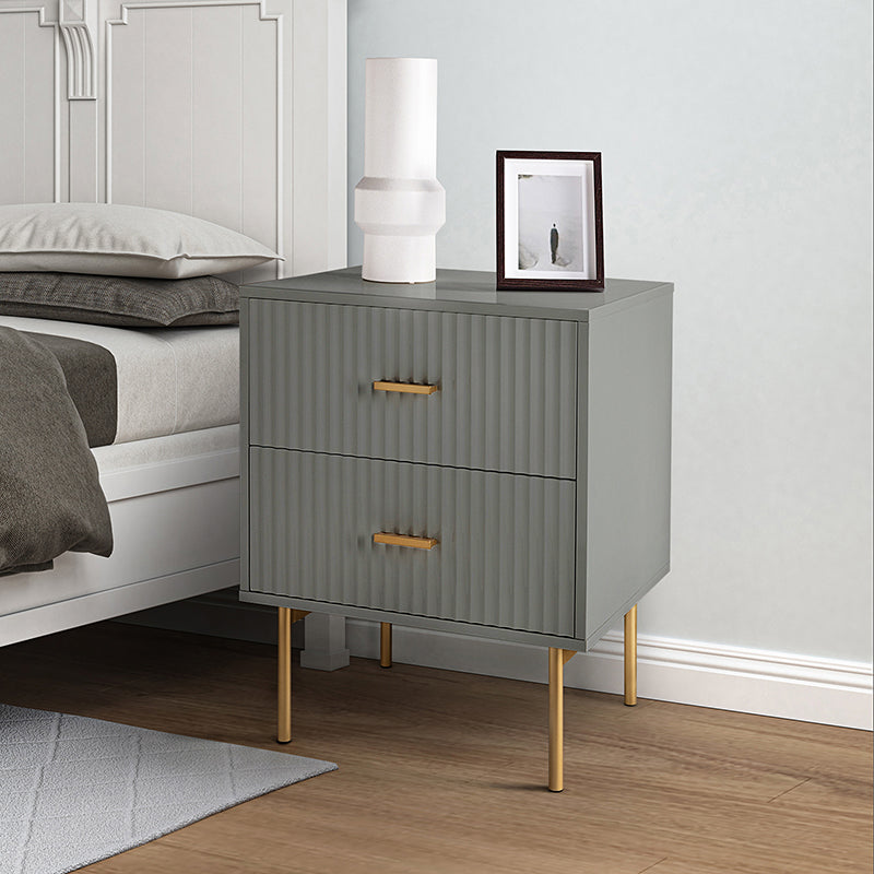 Modern Nightstand with Two Drawers - Nahuel Bedside Table with Optional Styles for Bedroom, Living Room & Guest Room - Sturdy Wooden End Table with Storage for Home Decor