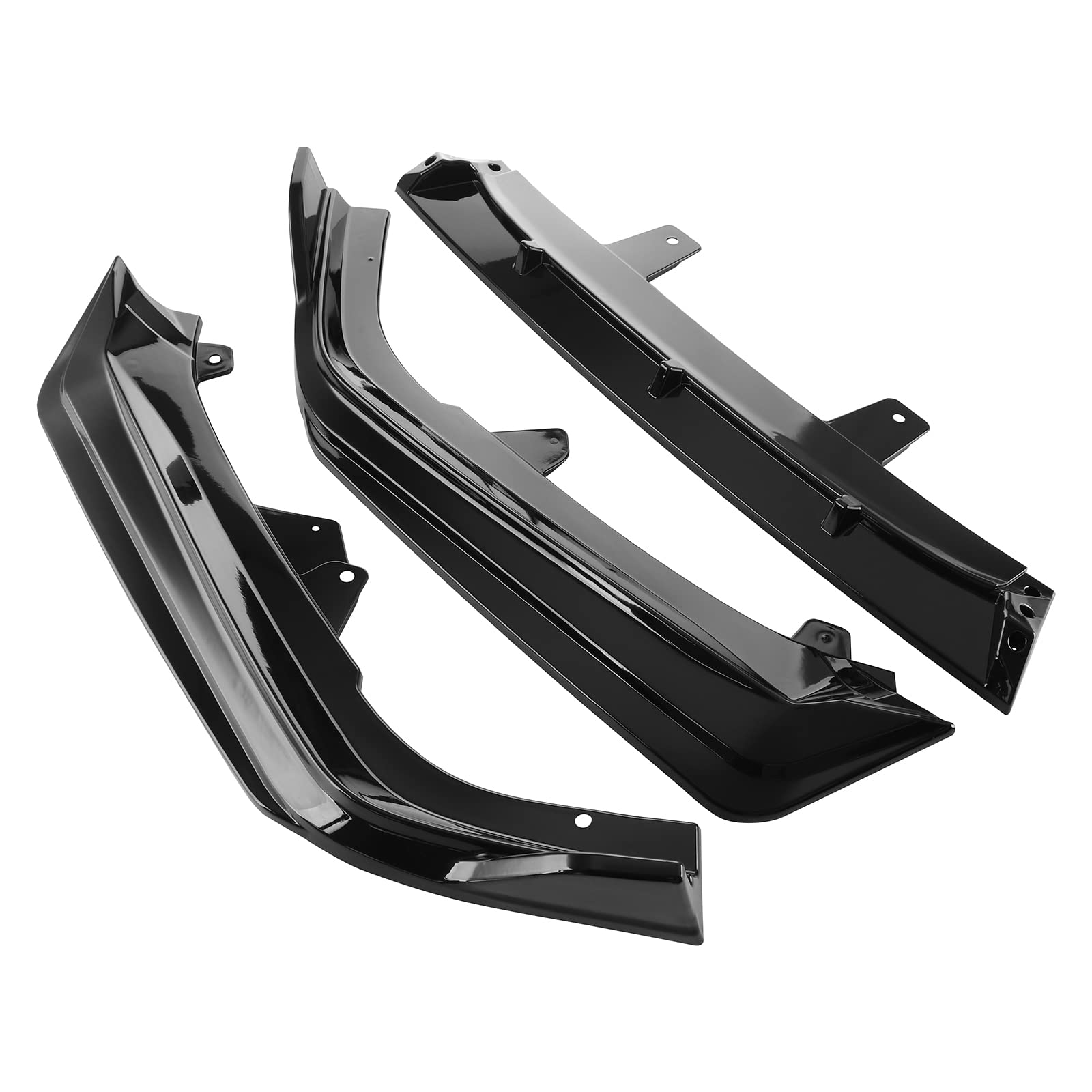 MotorFansClub 3-Piece Front Bumper Lip Splitter for Honda Accord 2021-2022 | Glossy Black Bumper Spoiler | Enhances Aerodynamics & Sporty Look | Perfect for Car Enthusiasts & Street Racing