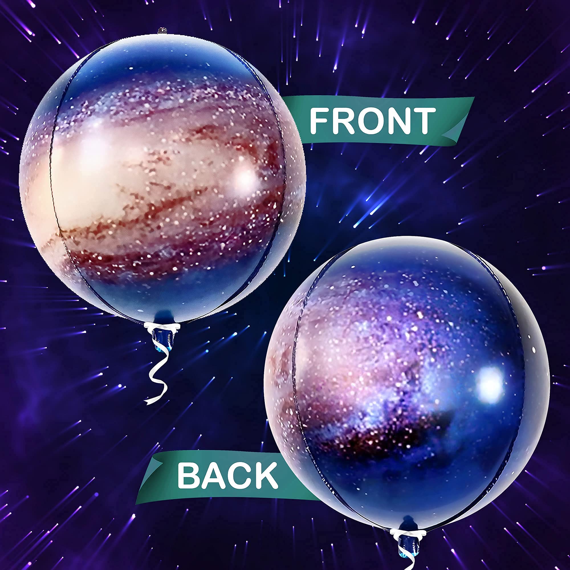 KatchOn 22 Inch Galaxy Balloons - Pack of 12 | Space Themed Party Decorations for Birthday, Baby Shower & Home Decor | Planet Balloons, Moon Decorations for Cosmic Theme Events
