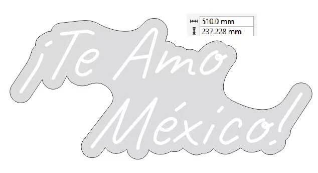 Queen Sense 20x9.3 Inch Vivid LED Neon Sign - Custom 'Te Amo Mexico' Wall Decor Light | Super Bright Artwork for Home, Bar, Cafe & Wedding Decor