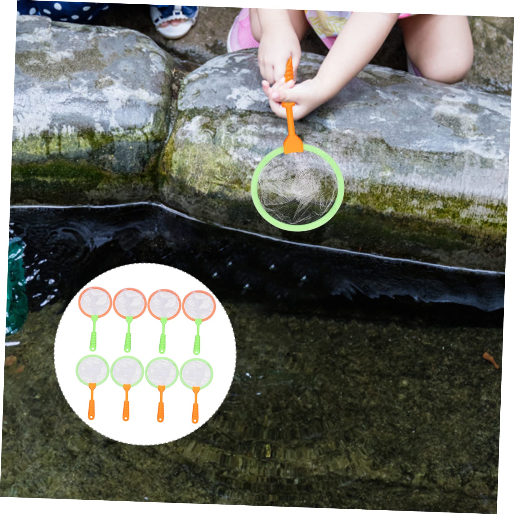 HEMOTON 40-Piece Kids Fishing Net Set - Durable Plastic Outdoor Play Toys for Children, Beach & Pool Water Games, Backyard Activities, Garden Bug Catching