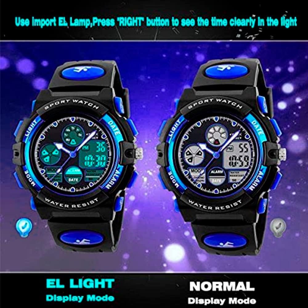 PASNEW Digital Sports Watch with LED Alarm, Calendar, Luminous Dials - Waterproof Outdoor Watch for Running, Hiking & Swimming