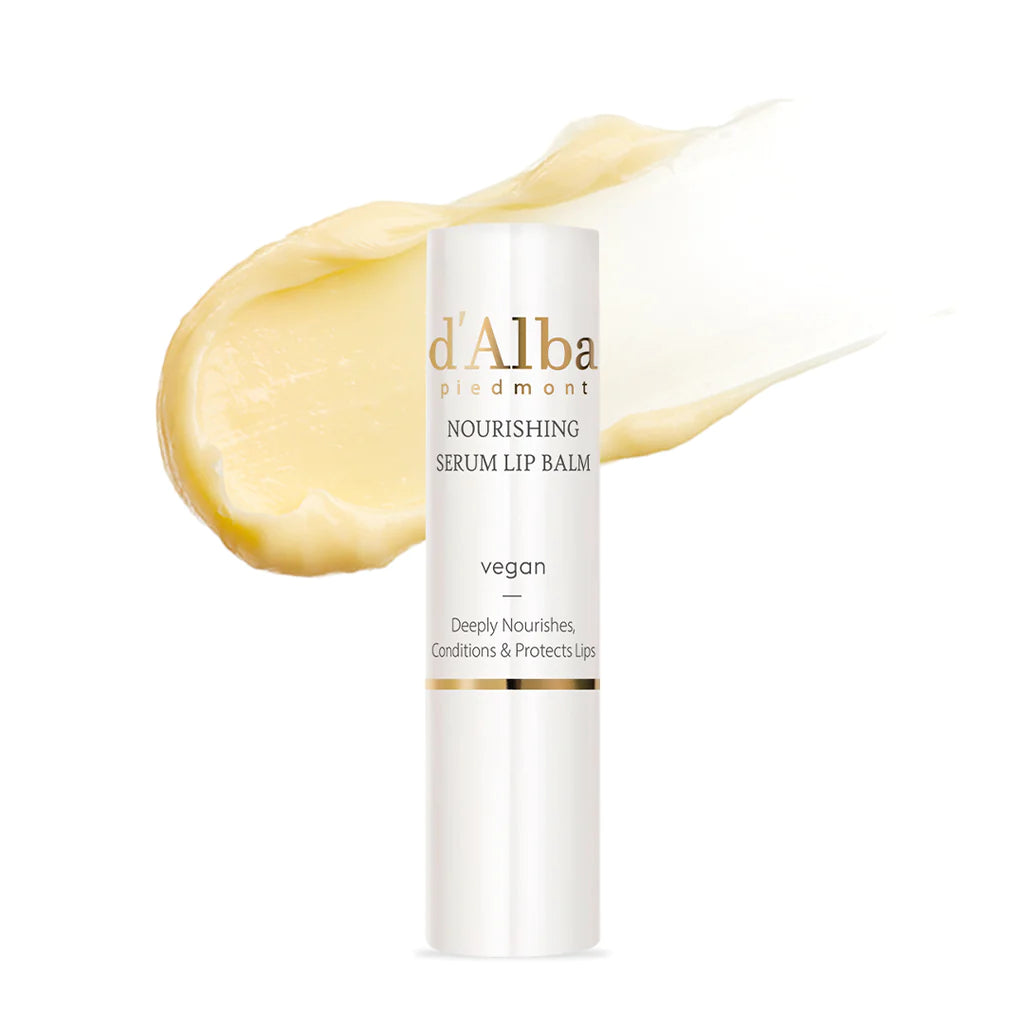 d'Alba White Truffle Nourishing Serum Lip Balm 3.6g - Hydrating & Moisturizing Lip Care for Dry, Chapped Lips | Perfect for Winter Skincare & Daily Lip Protection