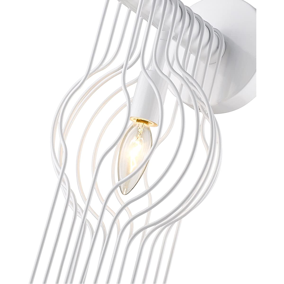 Z-Lite 801-1S-WH Single Light Wall Sconce in White - Modern Indoor Lighting Fixture for Bedroom, Hallway & Living Room Decor