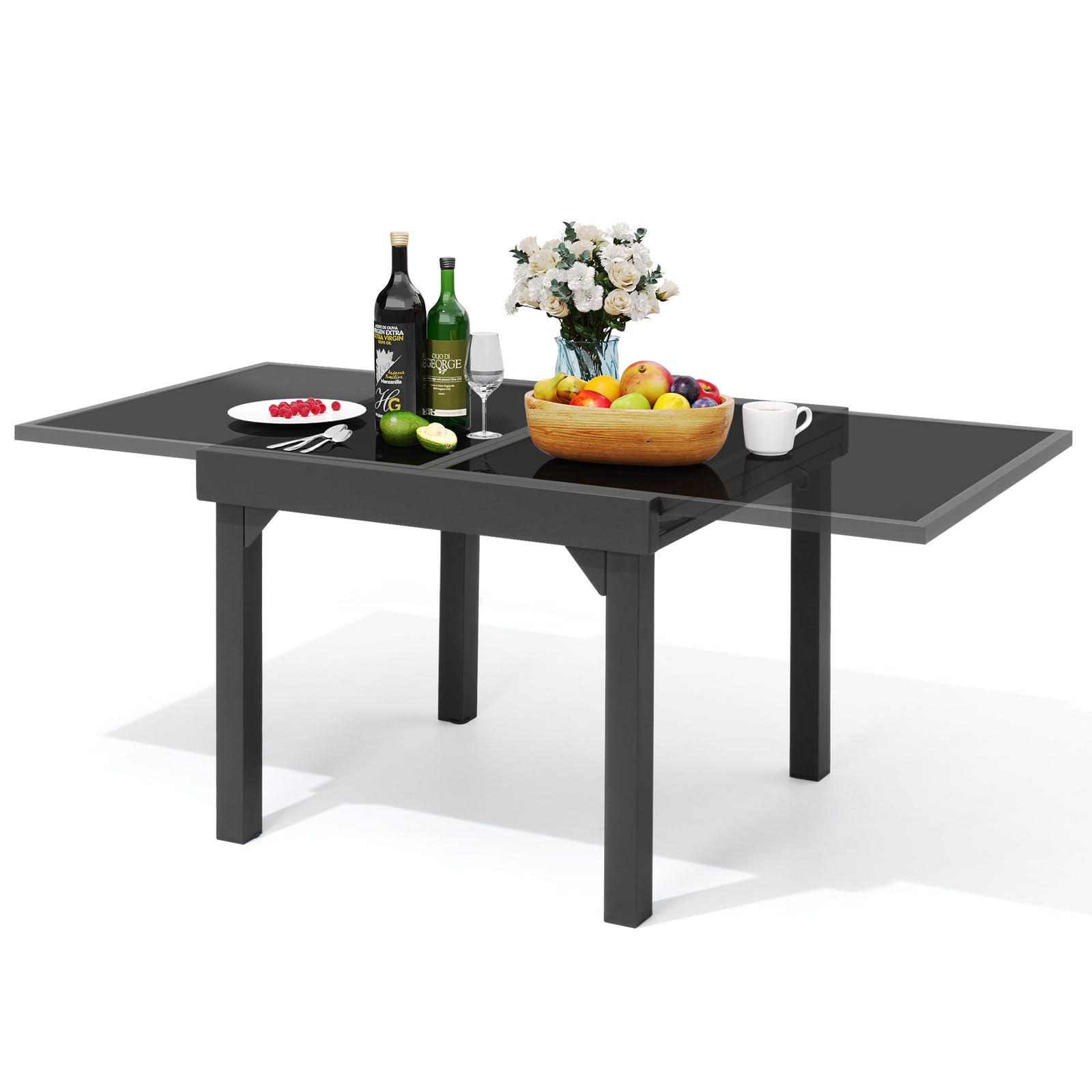 Expandable Aluminum Outdoor Dining Table 35
