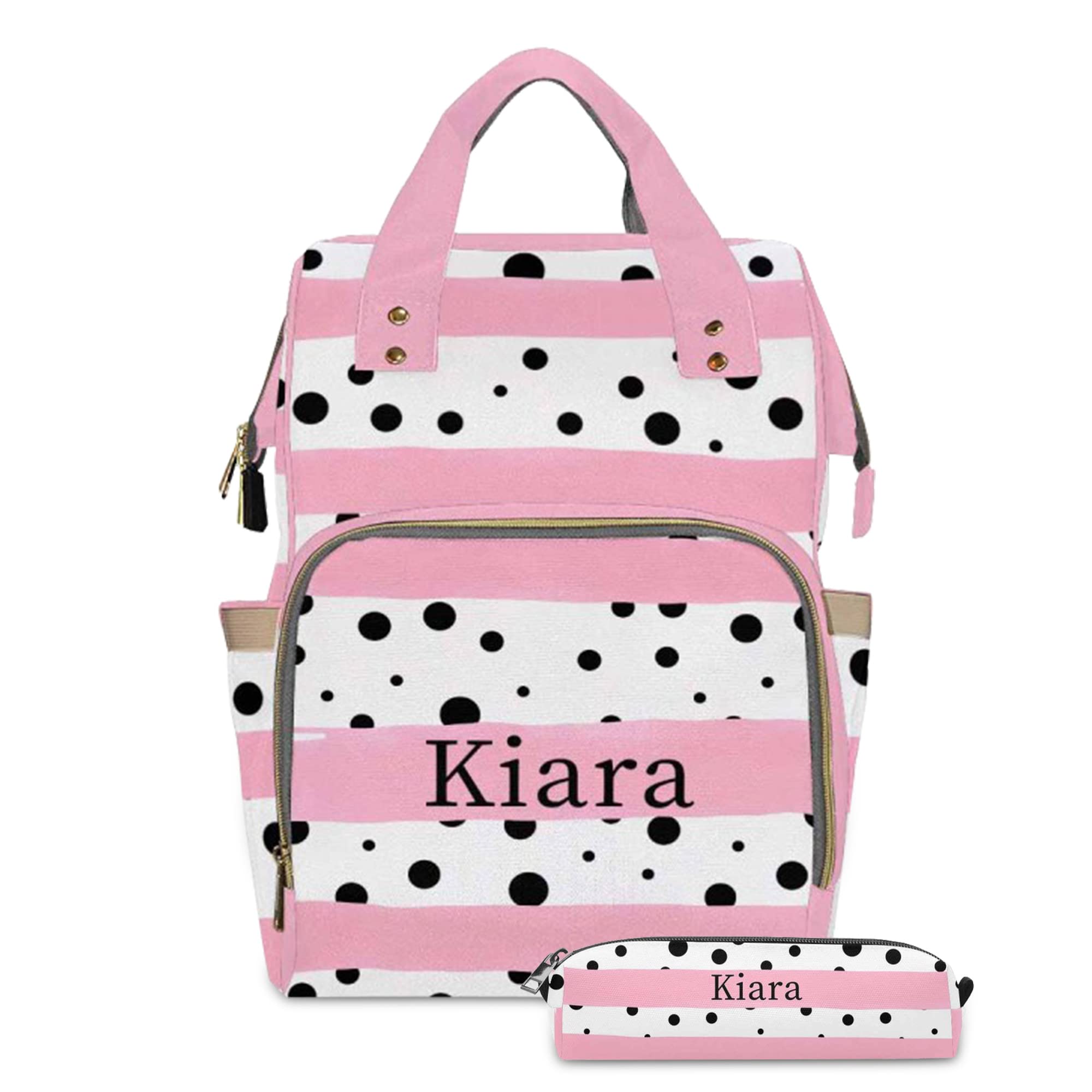 **Personalized Kids Backpack for Girls & Boys - Custom Name Pink Backpack, Diaper Bag for Moms, Multi-Use School & Travel Backpack - Perfect Gift for Birthdays & Holidays**    *(Note: This optimized title includes SEO-friendly keywords, removes redundancy, translates any Chinese phrases, and adds usage scenarios like school, travel, and gifting.)*