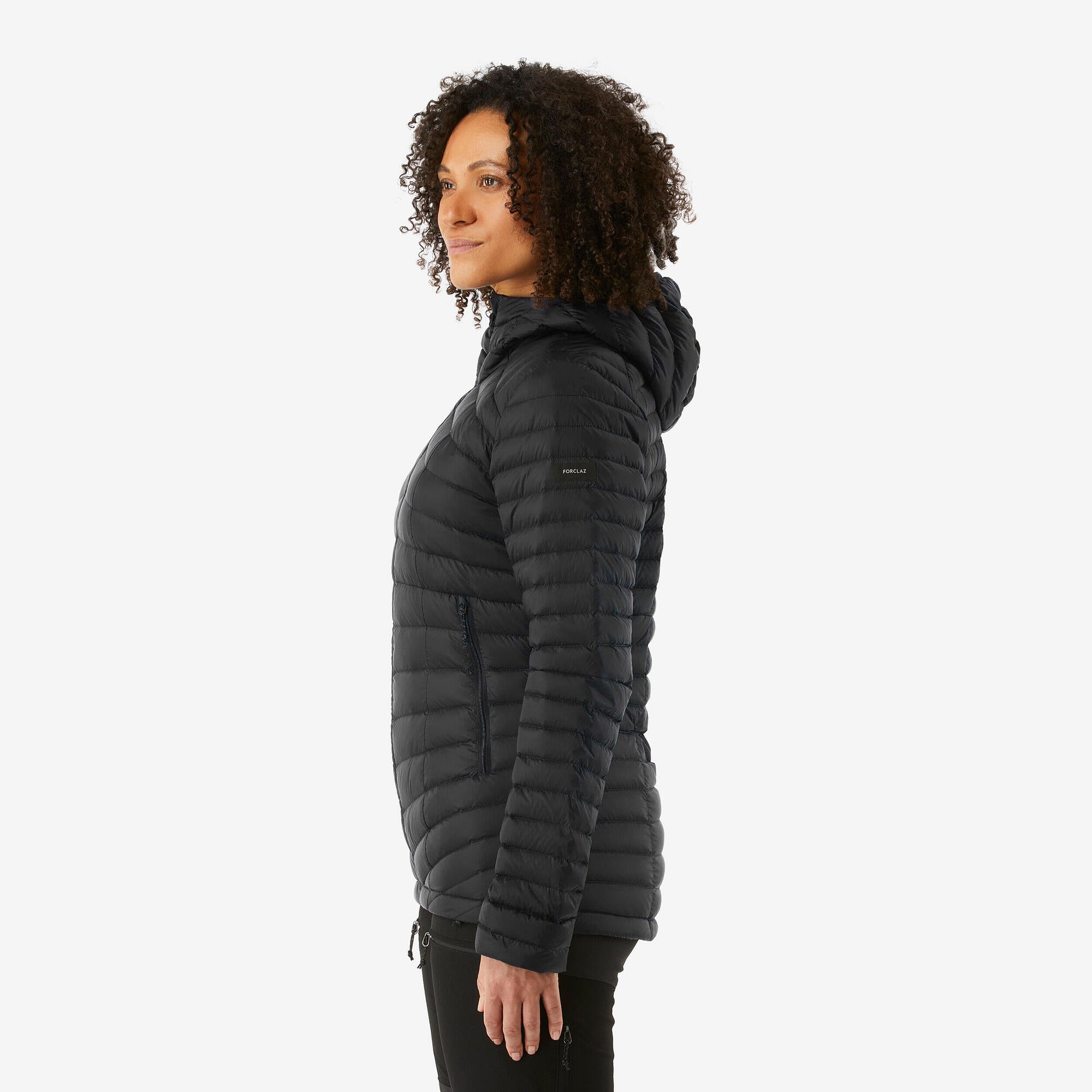 Forclaz Women's MT100 Hooded Down Puffer Jacket - Lightweight Winter Coat for Hiking, Travel & Outdoor Activities | Waterproof Insulated Jacket for Cold Weather