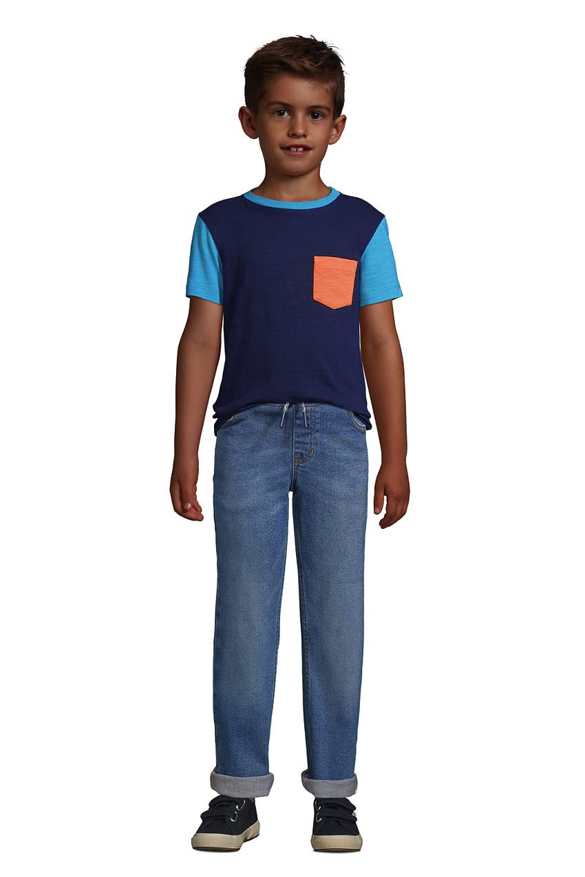 Boys Stretch Pull-On Jeans by Lands' End - Play & School Comfort
