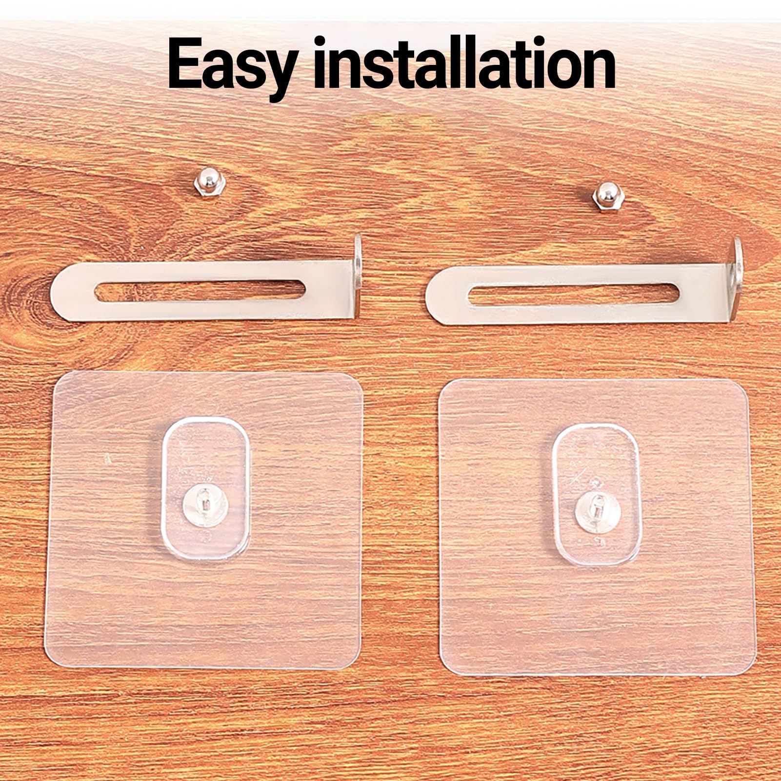 Transparent Adhesive Furniture Wall Anchors - 2-Pack Anti-Tip Straps for Baby Proofing & Furniture Safety - Secure Bookshelves, Dressers, TV Stands for Child Safety in Home & Office