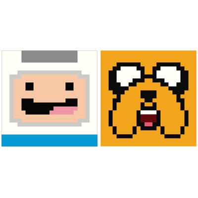 Adventure Time 8-Bit Finn and Jake Collectible Figure Set – Perfect for Gamers, Fans, and Retro Decor