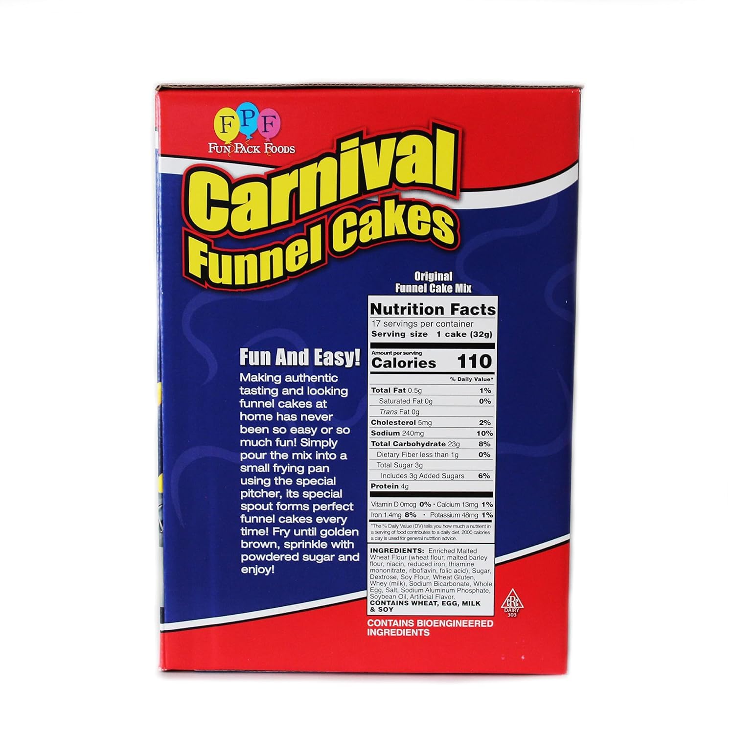 **Deluxe Funnel Cake Kit with Mix, Ring, Dredge & 1lb Powdered Sugar – Carnival-Style Funnel Cake Maker Machine for Homemade Fair Treats & Party Desserts**